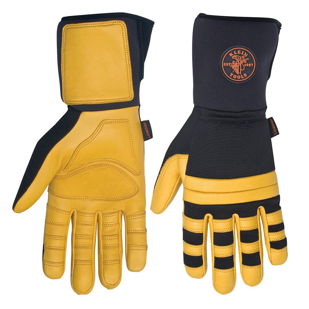 Guantes para liniero Klein Tools 40082, diseño profesional para trabajo en altura