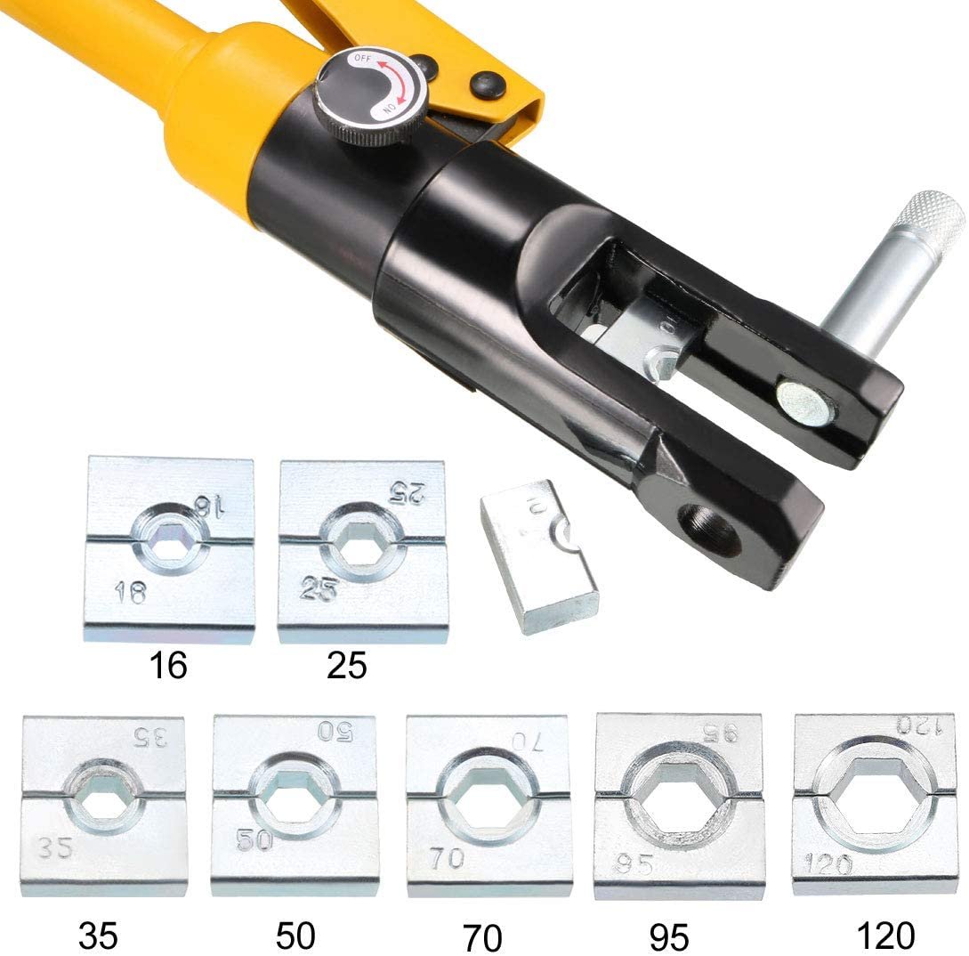Ponchadora hidráulica HUNTER HM2375 12 Ton para crimpar cables 8 AWG a 250 MCM